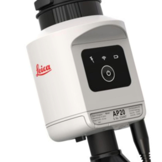 Leica AP20 AutoPole with Leica TS20 robotic total station for efficient field surveying